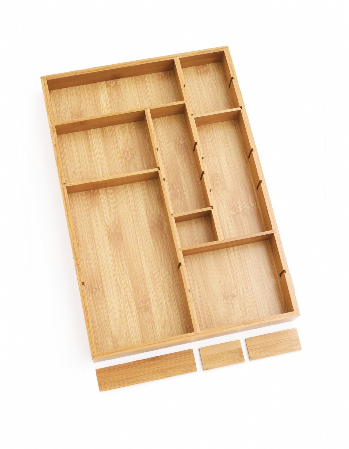 Bamboo Organizer With 6 Removable Dividers Lipper International