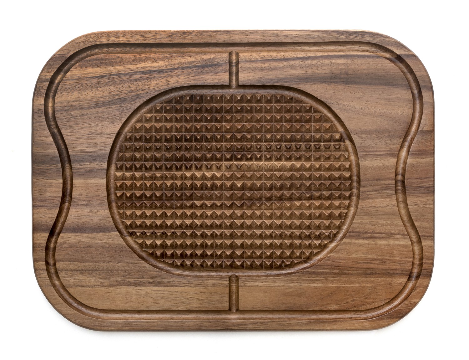 Acacia Carving Board with Grid Grip | Lipper International