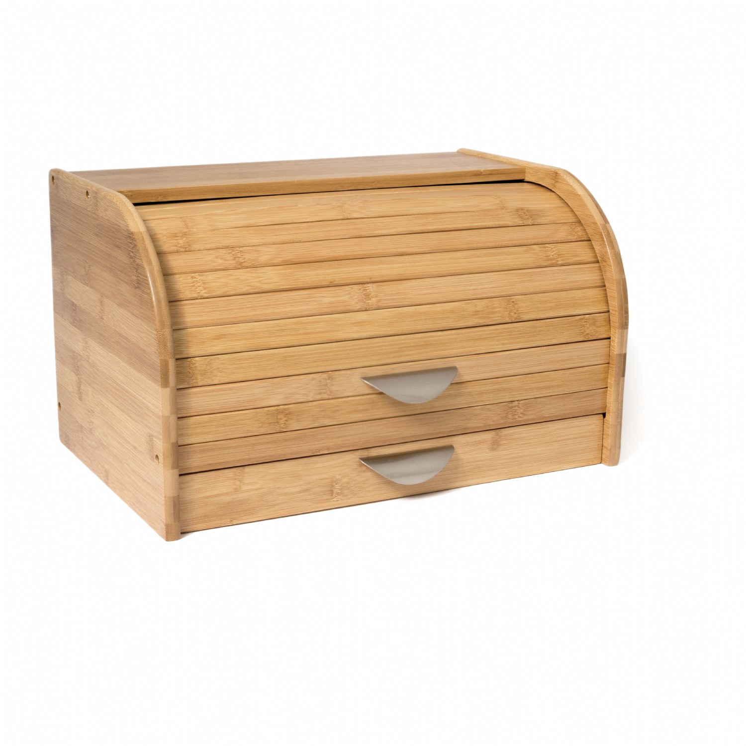 Bamboo Bread Box and Bamboo Bread Slicer Bundle, Bread Box for Kitchen  Counter Top, Wooden Roll Top Bread Storage 