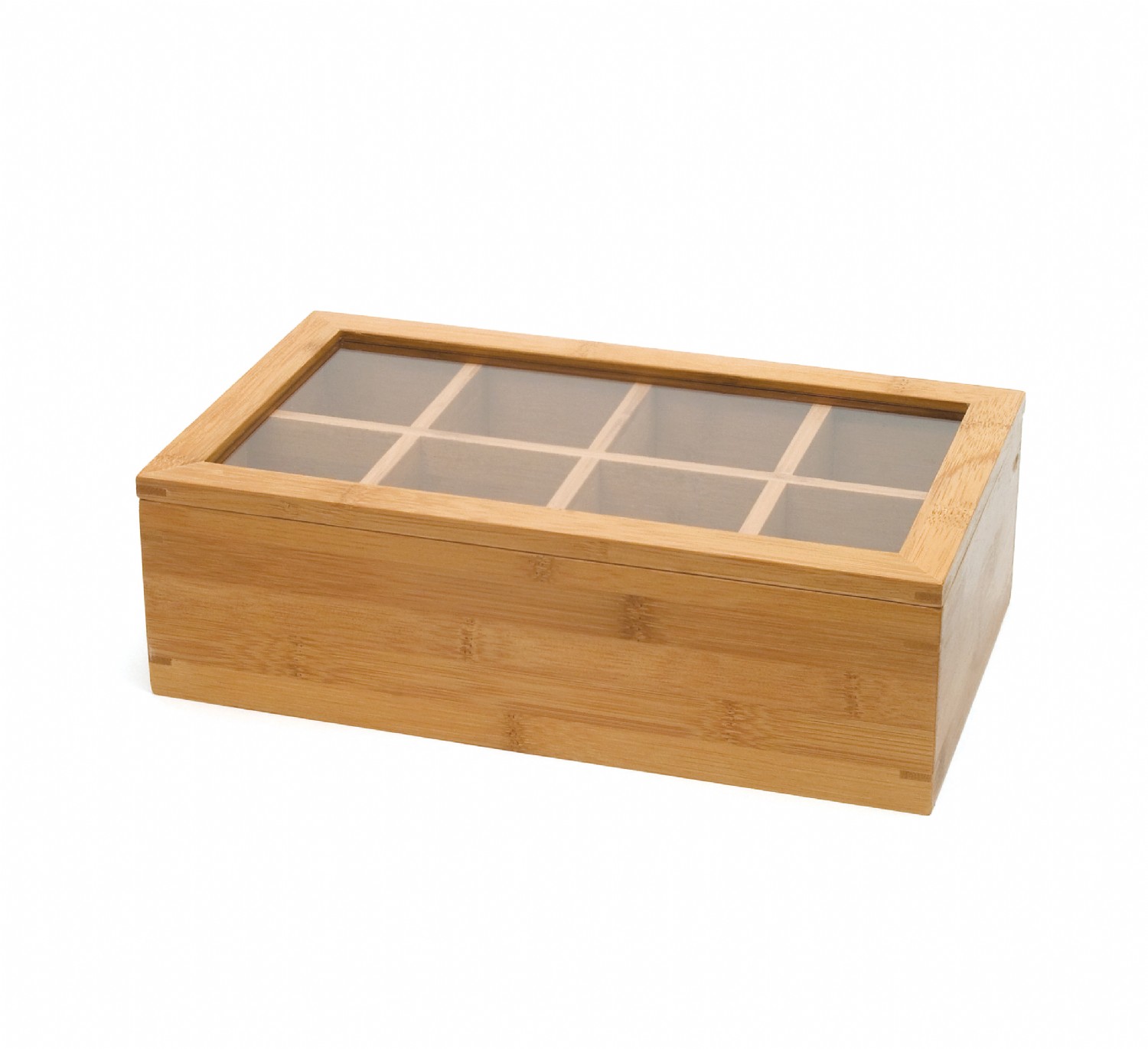 tea box transparent lid bamboo acrylic –