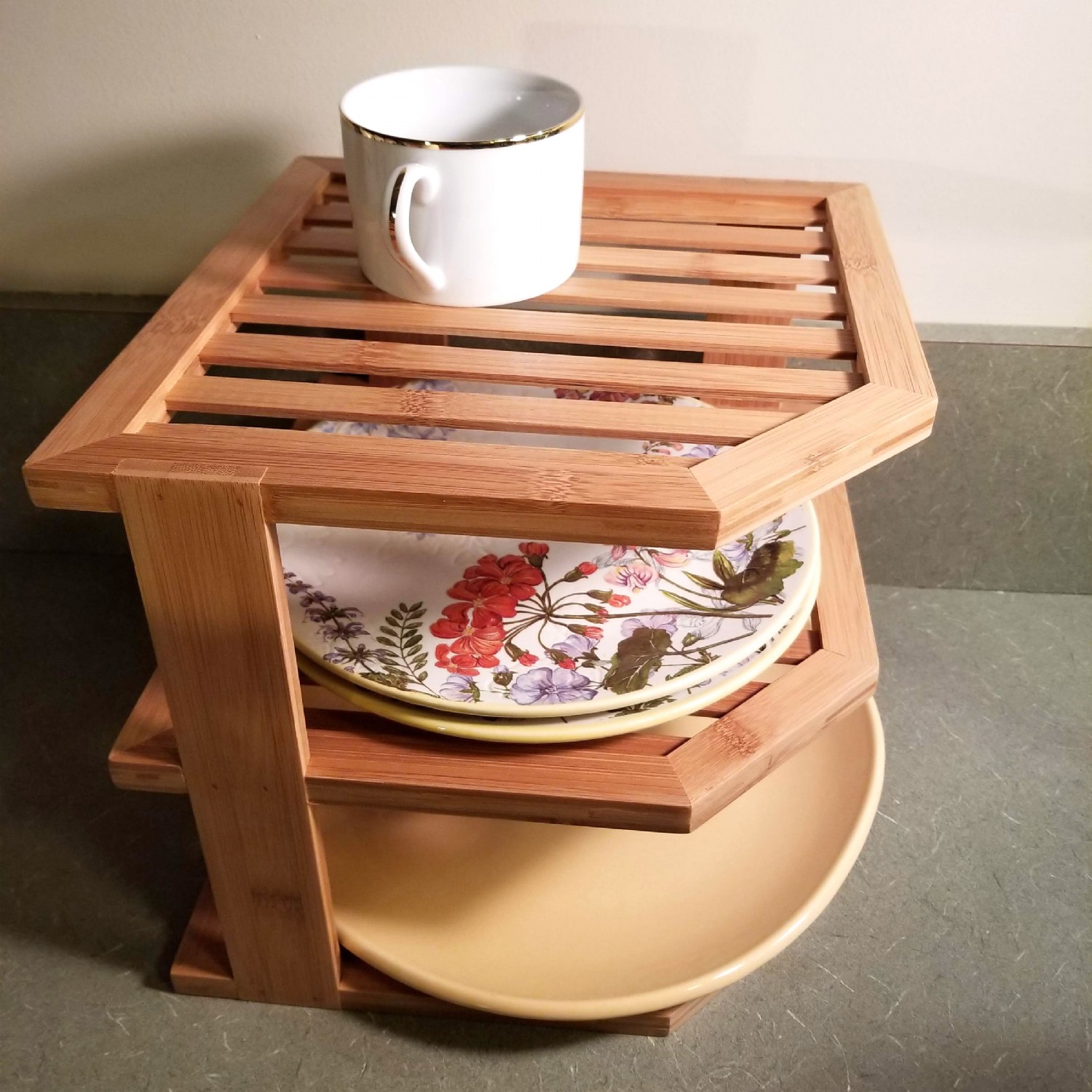 BAMBOO 3-TIER CORNER SHELF